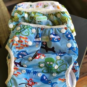 New- set of 3 reusable swim adjustable diapers!